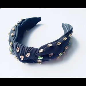 Being material headband with colorful crystals